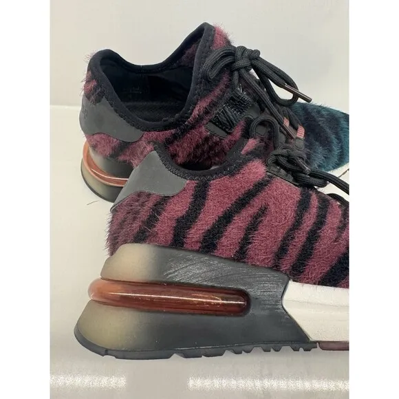 ASH Women's Ash Krush model sneakers velour zebra print Shoes size 38Eur /7.5US