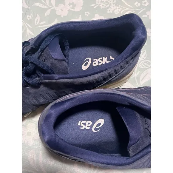 Asics Gel-Quantum 360 Suede Athletic Running Shoes Navy Blue Mens Size 12