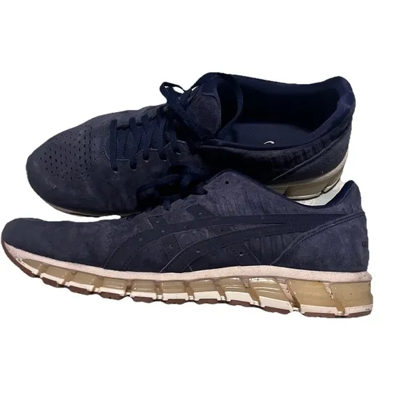 Asics Gel-Quantum 360 Suede Athletic Running Shoes Navy Blue Mens Size 12