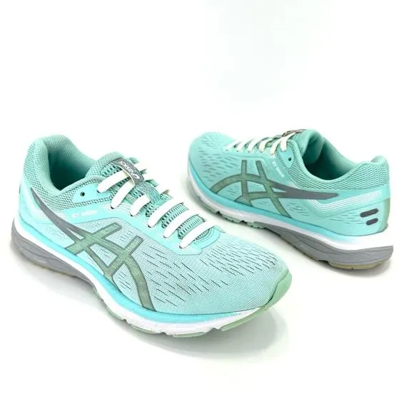 ASICS GT-1000 MINT/GREEN AND GRAY JOGGING RUNNING SHOES ATHLEISURE SNEAKERS