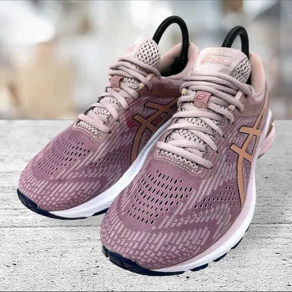 ASICS GT 2000 8 Women‎ Size 7.5 Peach Navy Blue Running Jogging Shoes Sneakers