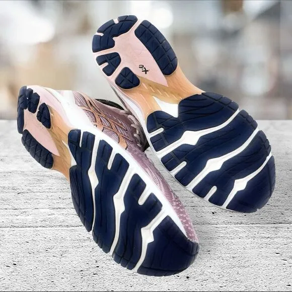 ASICS GT 2000 8 Women‎ Size 7.5 Peach Navy Blue Running Jogging Shoes Sneakers