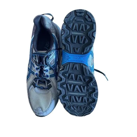 ASICS Mens Gray Lace Up Mesh Fabric Gel-Venture 6 Trail Running Shoes Size 10.5