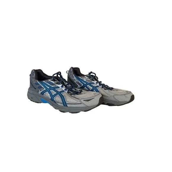 ASICS Mens Gray Lace Up Mesh Fabric Gel-Venture 6 Trail Running Shoes Size 10.5