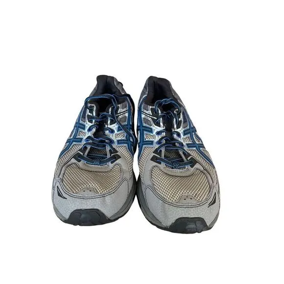 ASICS Mens Gray Lace Up Mesh Fabric Gel-Venture 6 Trail Running Shoes Size 10.5