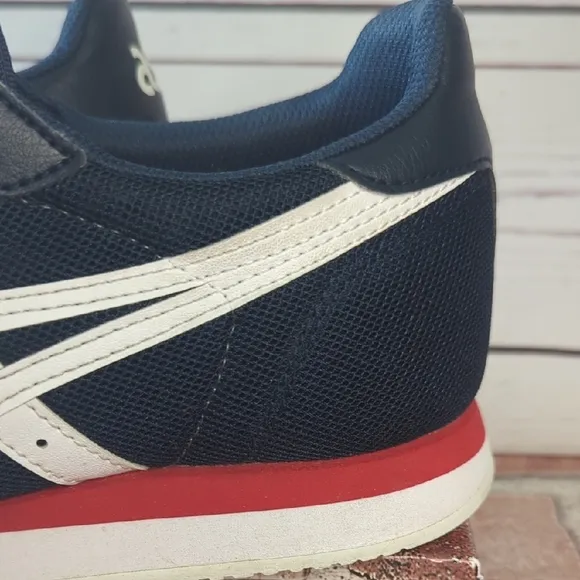 Asics Tiger Retro Runner Men's Size 10 Shoes Midnight Navy White Red Gorpcore