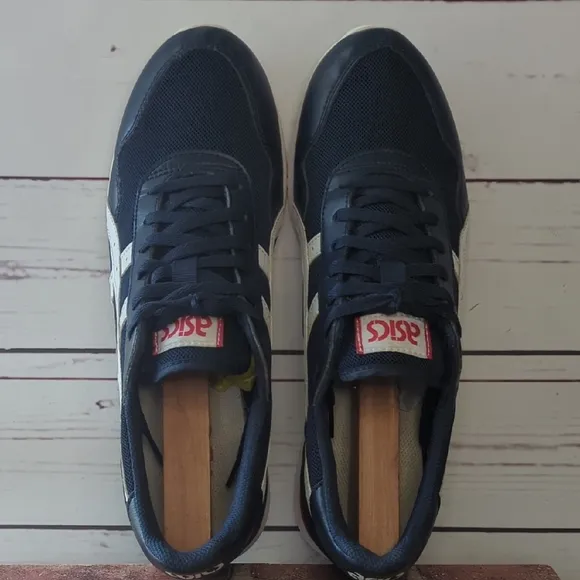 Asics Tiger Retro Runner Men's Size 10 Shoes Midnight Navy White Red Gorpcore
