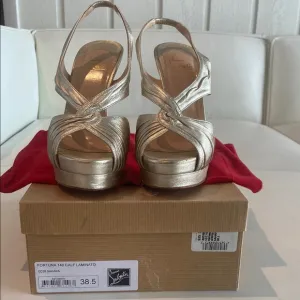 Authentic Christian Louboutin Gold Platform Sandals