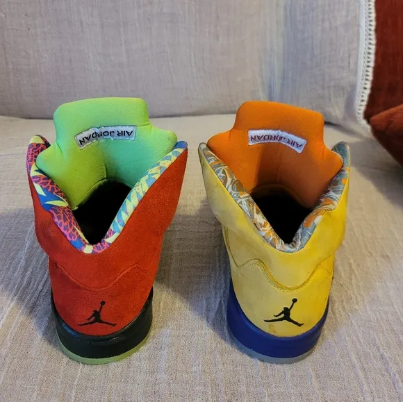 Authentic Jordan 5 Retro What The Size 12 Men with  no Original Box