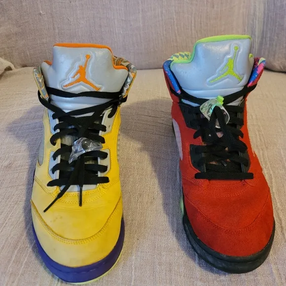 Authentic Jordan 5 Retro What The Size 12 Men with  no Original Box