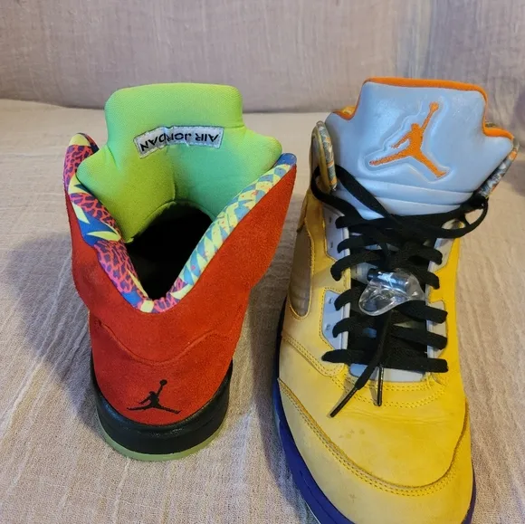 Authentic Jordan 5 Retro What The Size 12 Men with  no Original Box