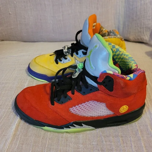 Authentic Jordan 5 Retro What The Size 12 Men with  no Original Box