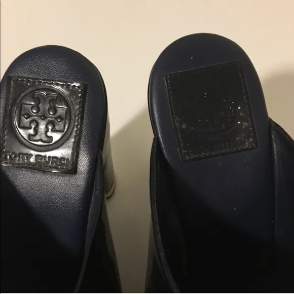Authentic Tory Burch Platform Shoes Dark Blue Sz 7