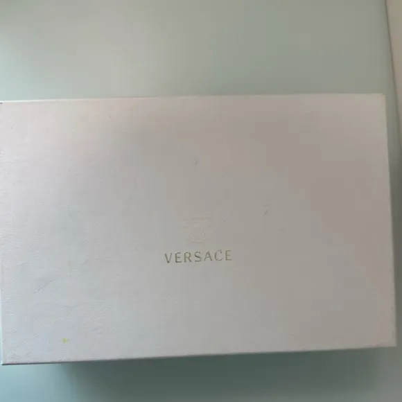 AUTHENTIC VERSACE T-Strap Sandals with Ball Snakeskin Heels Pink