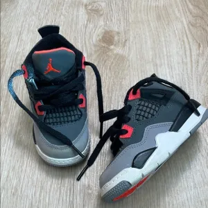 Baby Toddler Gray/Black Air Jordan 4 Retro Basketball Sneakers Shoes size US 6C