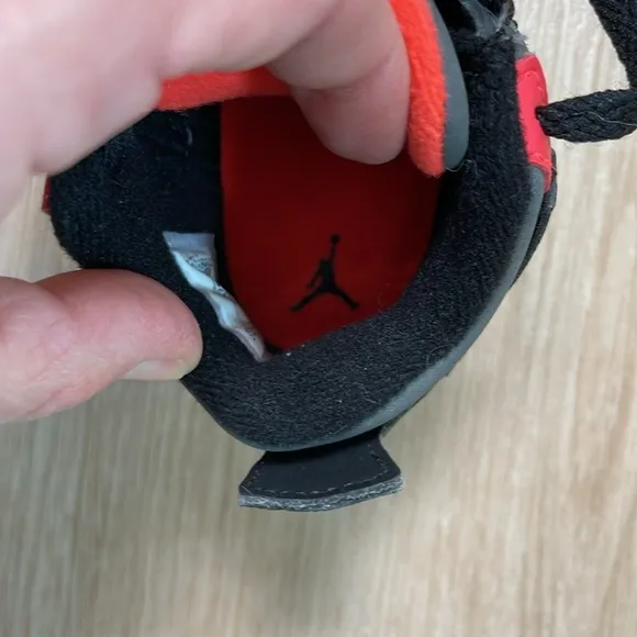 Baby Toddler Gray/Black Air Jordan 4 Retro Basketball Sneakers Shoes size US 6C