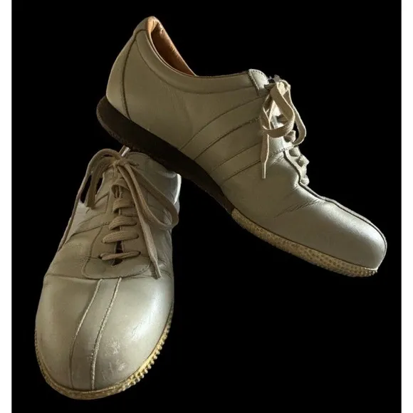 Bally Free Men’s Athletic Shoes Size Medium 10.5 E Beige Leather Chic Sneakers