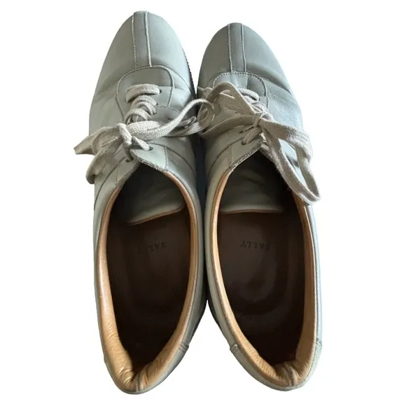 Bally Free Men’s Athletic Shoes Size Medium 10.5 E Beige Leather Chic Sneakers