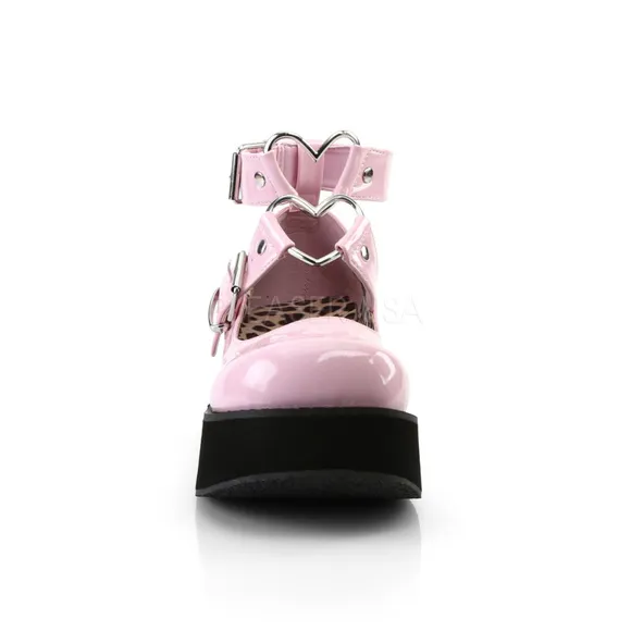 Barbiecore Barbie Heart Patent Platform Shoes