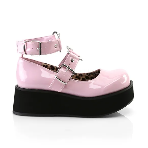 Barbiecore Barbie Heart Patent Platform Shoes
