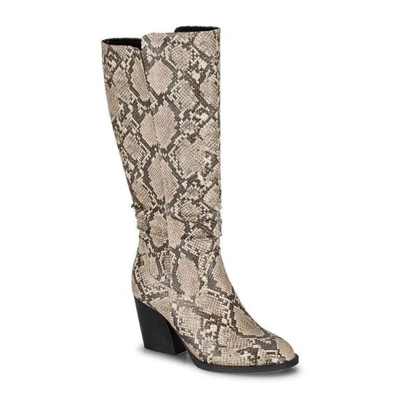 Baretraps Lilly Women's Tall Boots | Natural Snake | Size 7.5