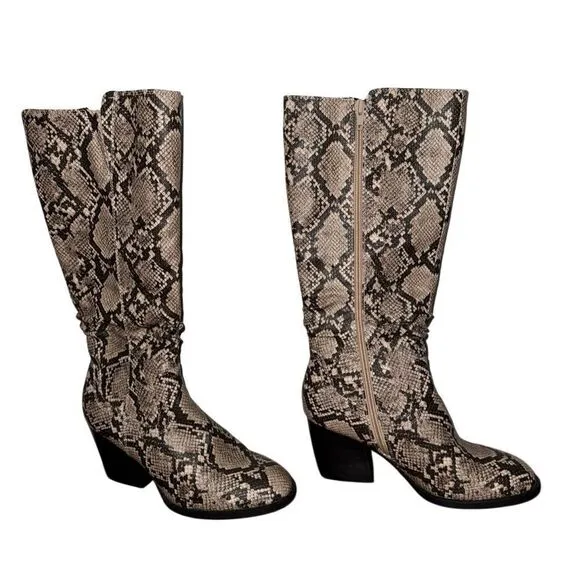 Baretraps Lilly Women's Tall Boots | Natural Snake | Size 7.5