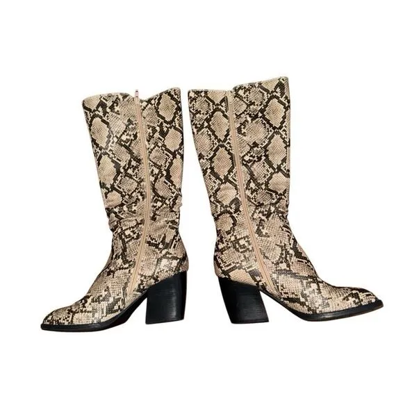 Baretraps Lilly Women's Tall Boots | Natural Snake | Size 7.5