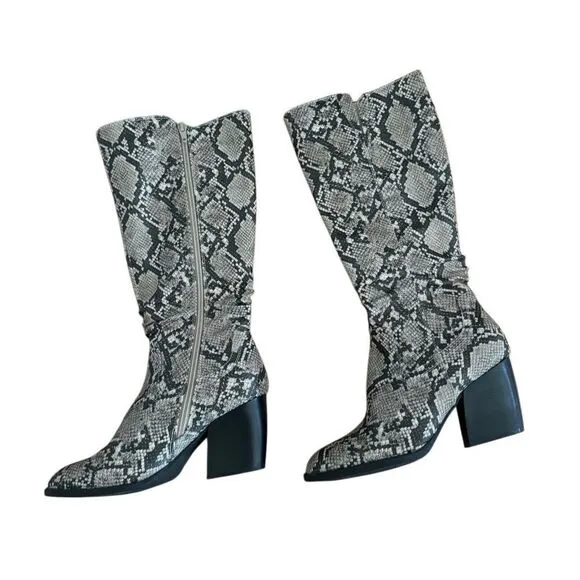 Baretraps Lilly Women's Tall Boots | Natural Snake | Size 7.5