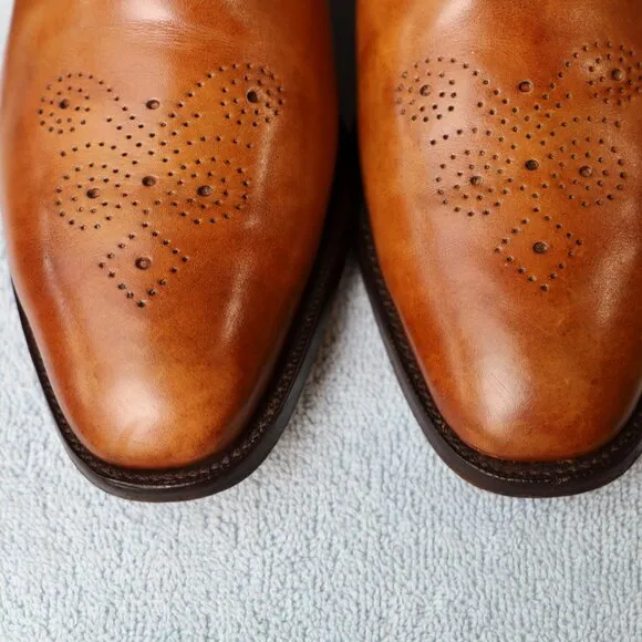 Barker 9-D US Walnut Brown Mens 'Lazy Man' Dress Shoes