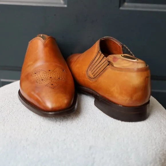 Barker 9-D US Walnut Brown Mens 'Lazy Man' Dress Shoes