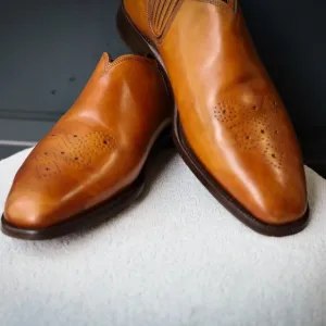 Barker 9-D US Walnut Brown Mens 'Lazy Man' Dress Shoes