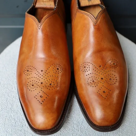 Barker 9-D US Walnut Brown Mens 'Lazy Man' Dress Shoes