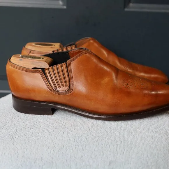 Barker 9-D US Walnut Brown Mens 'Lazy Man' Dress Shoes