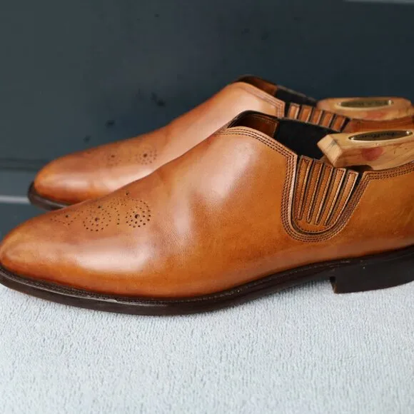 Barker 9-D US Walnut Brown Mens 'Lazy Man' Dress Shoes