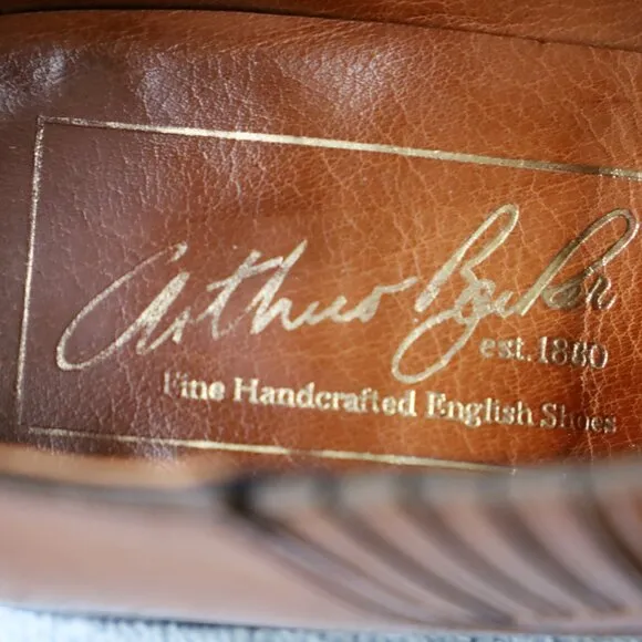 Barker 9-D US Walnut Brown Mens 'Lazy Man' Dress Shoes