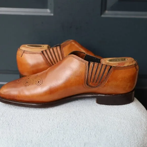Barker 9-D US Walnut Brown Mens 'Lazy Man' Dress Shoes