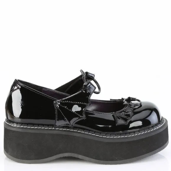 Bat Wings Platform Maryjane Gothic Shoes
