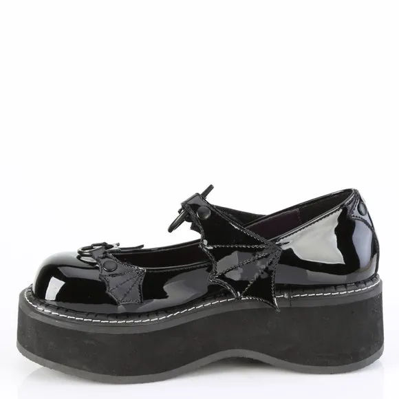 Bat Wings Platform Maryjane Gothic Shoes