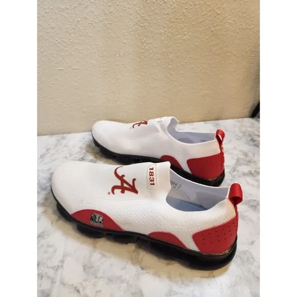 b.c.e. Custom Mens Alabama‎ Crimson Tide Athletic Shoes Sneakers White Red Sz 14