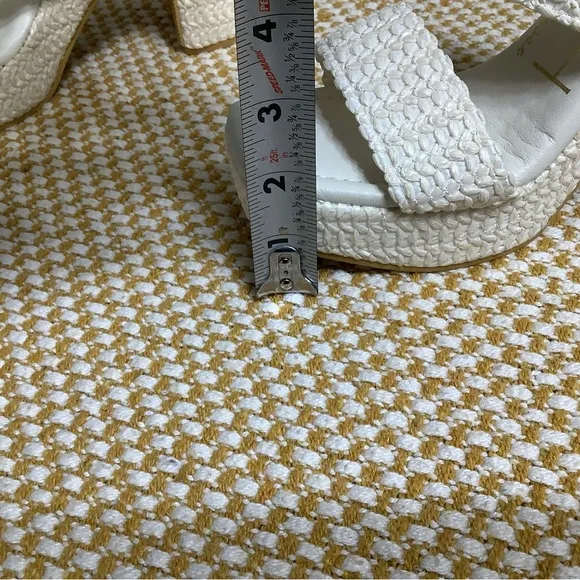 BEACH White Woven Platform Sandals