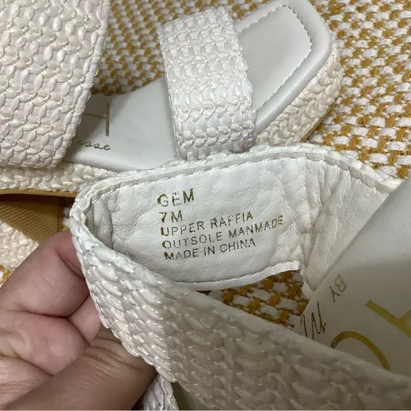 BEACH White Woven Platform Sandals