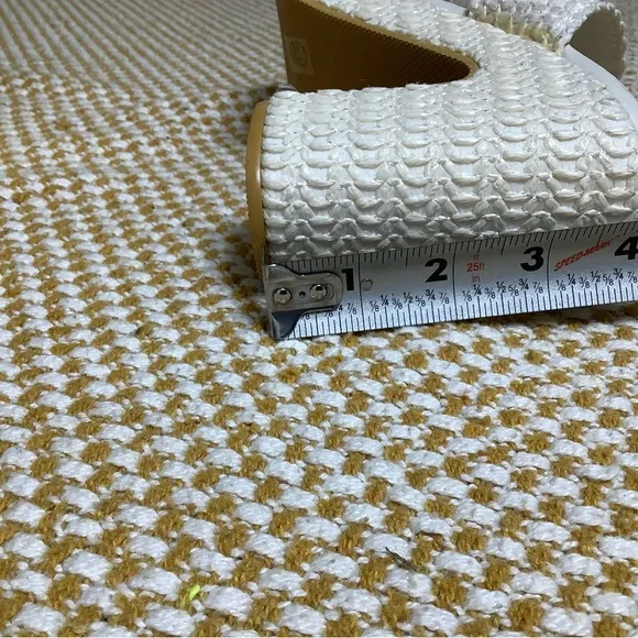 BEACH White Woven Platform Sandals