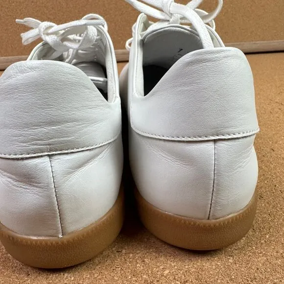 Beckett Simonon Geller Trainers Italian Leather White w/ Gum Sole Size Mens 11.5