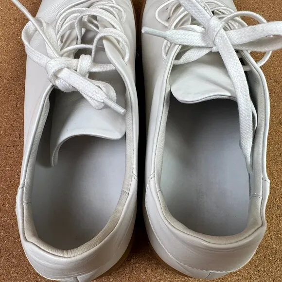 Beckett Simonon Geller Trainers Italian Leather White w/ Gum Sole Size Mens 11.5
