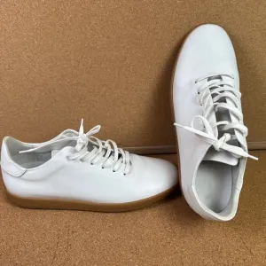 Beckett Simonon Geller Trainers Italian Leather White w/ Gum Sole Size Mens 11.5