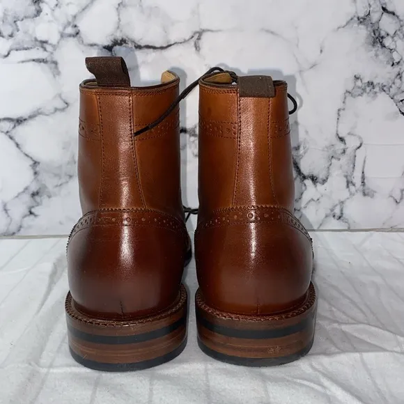 Beckett Simonon Nolan Brogue Boots Men’s Brown Leather Brogue Boots Size 91/2