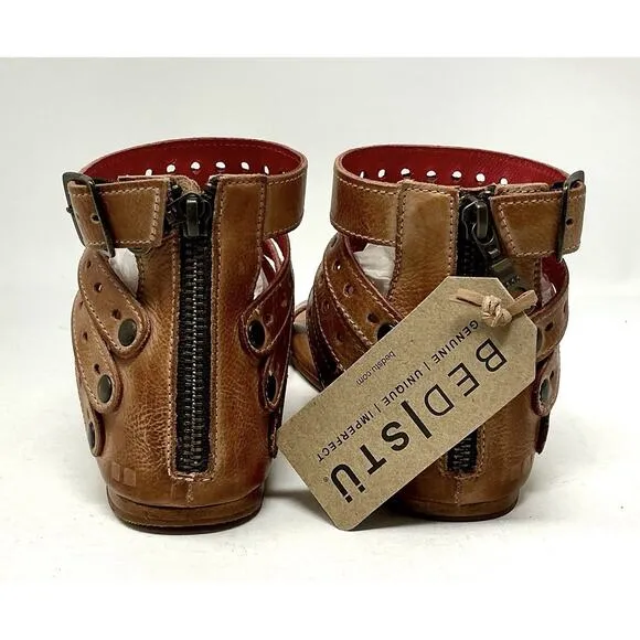 Bed Stu Artemis Sandals Tan Rustic Leather Boho Gladiator Size 7 NIB