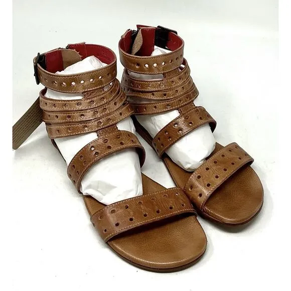 Bed Stu Artemis Sandals Tan Rustic Leather Boho Gladiator Size 7 NIB