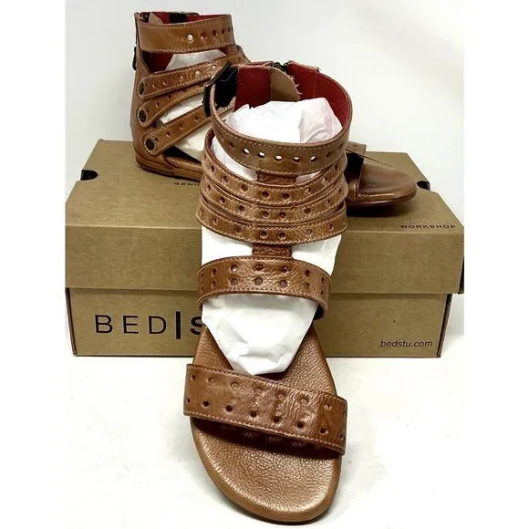 Bed Stu Artemis Sandals Tan Rustic Leather Boho Gladiator Size 7 NIB