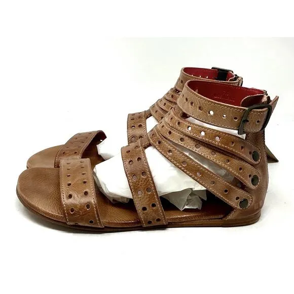 Bed Stu Artemis Sandals Tan Rustic Leather Boho Gladiator Size 7 NIB